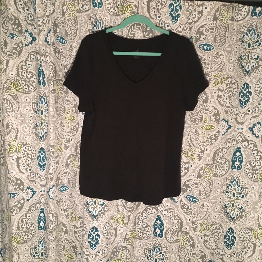 JJill Black Short Sleeve Tee Shirt